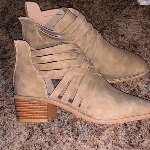 Tan booties